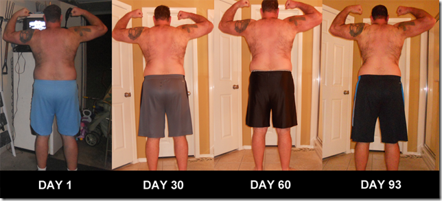 P90X - Back Flexed Pictures - Day 0 - Day 93